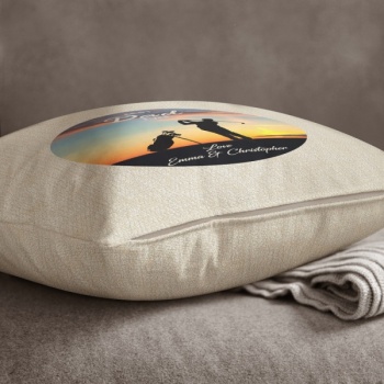 Luxury Personalised Cushion - Inner Pad Included - Golfer